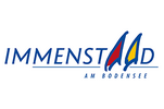 Logo Immenstadt Logo mit blauem Schriftzug Immenstadt und stilisiertem Bergmotiv.