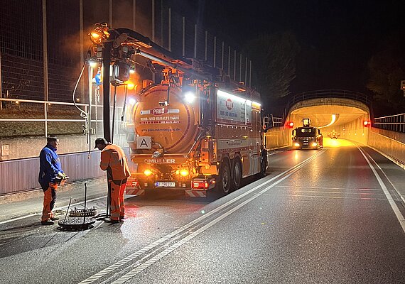 Nachtschicht auf der B31